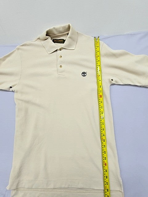 Timberland Men's Beige Weather Gear Polo Shirt XS Short Sleeve Cotton