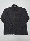 Lee Men's Black Shirt – Size L, Striped, Cotton