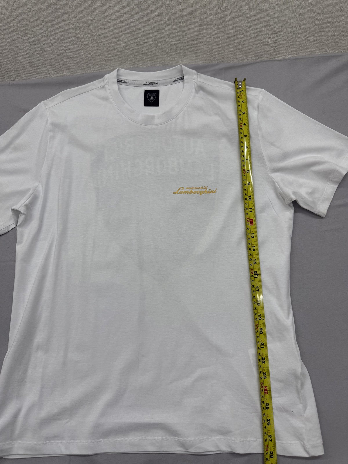 Lamborghini Men's White XXL Short Sleeve Crew Neck T-Shirt