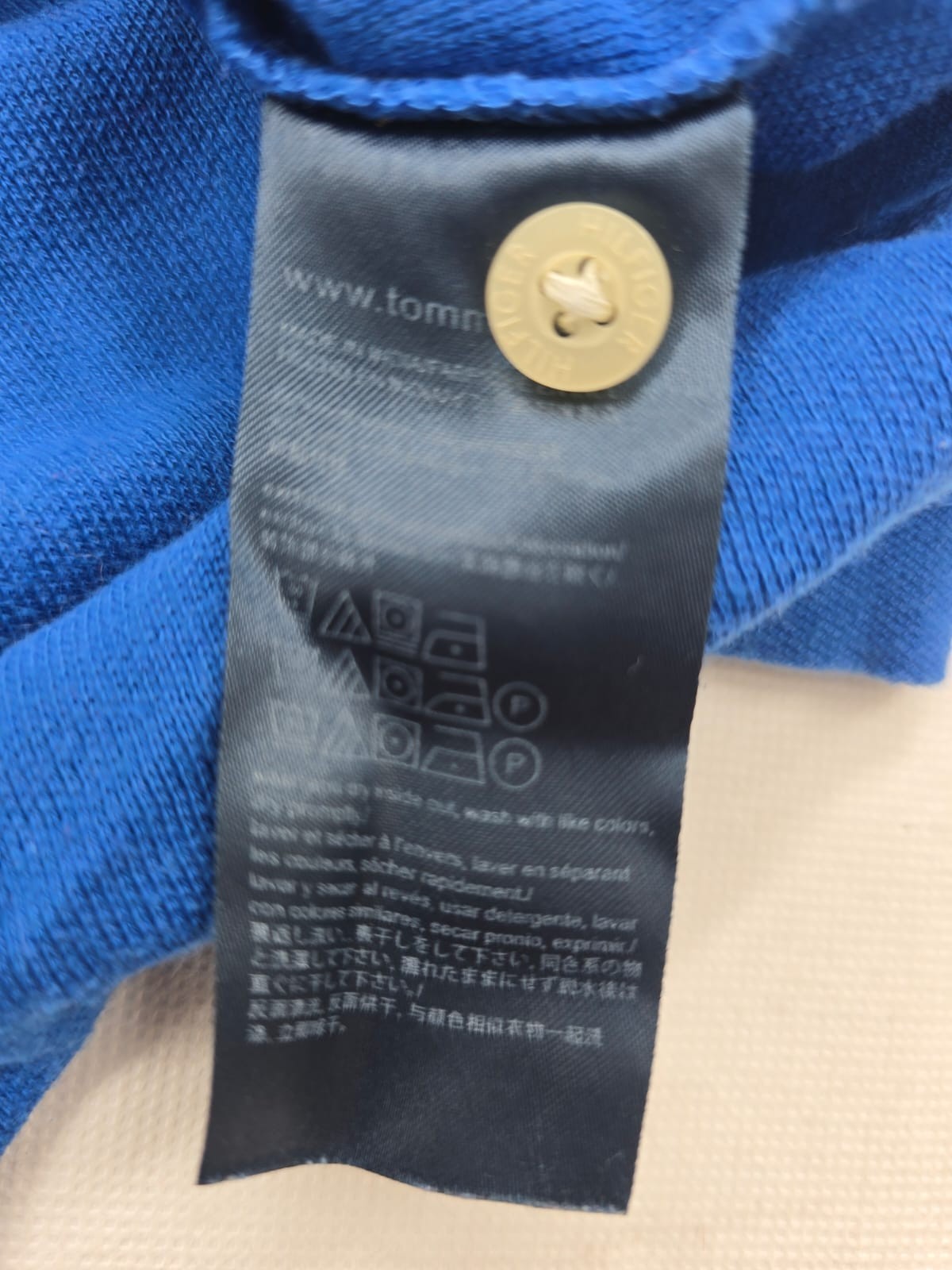 Tommy Hilfiger Men's Colorblock Polo Shirt Red Blue White Size XL