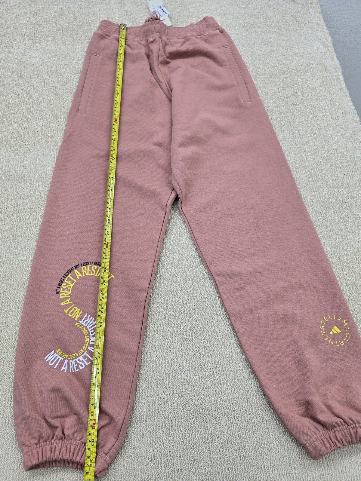 Adidas Stella McCartney Mauve Pink XS Sweatpants French Terry NWT