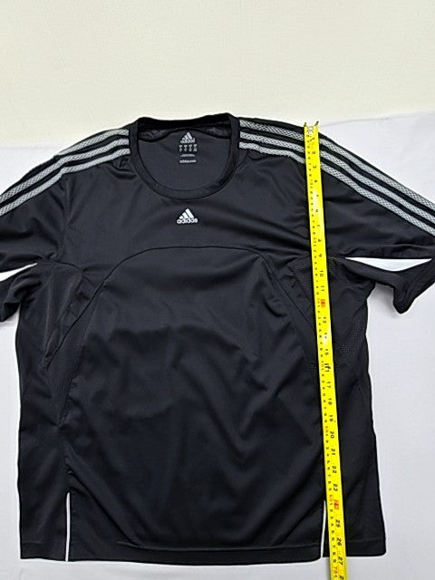 Adidas Men's XL Black Training T-Shirt AeroReady 3 Stripes Crewneck