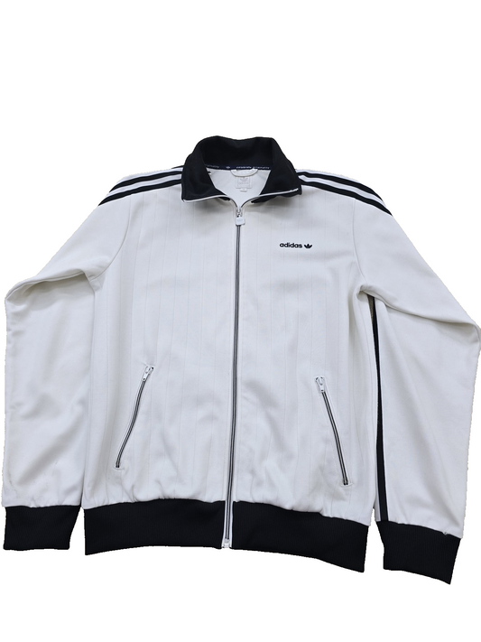 Adidas Men's Multicolor Jacket – Size M, Full Zip, Long Sleeve