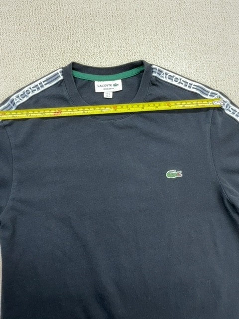 Lacoste Men's Navy Cotton Short Sleeve T-Shirt S Regular Fit Croc Embroidered