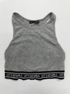 Terranova Youth Gray Jersey – Size XS, Crop Tank Text Band, Striped