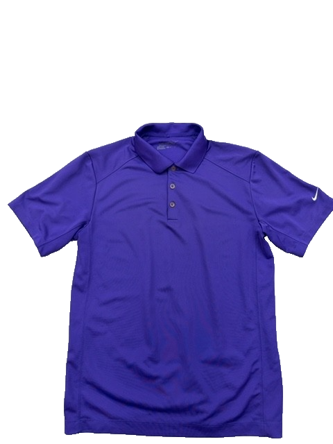 Nike Men's Purple Polo Shirt – Size L, Short Sleeve