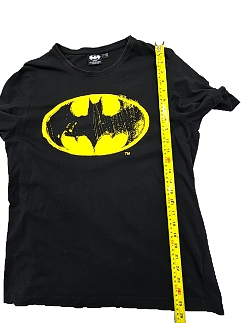 DC Comics Men's Batman Black T-Shirt Size M Distressed Logo