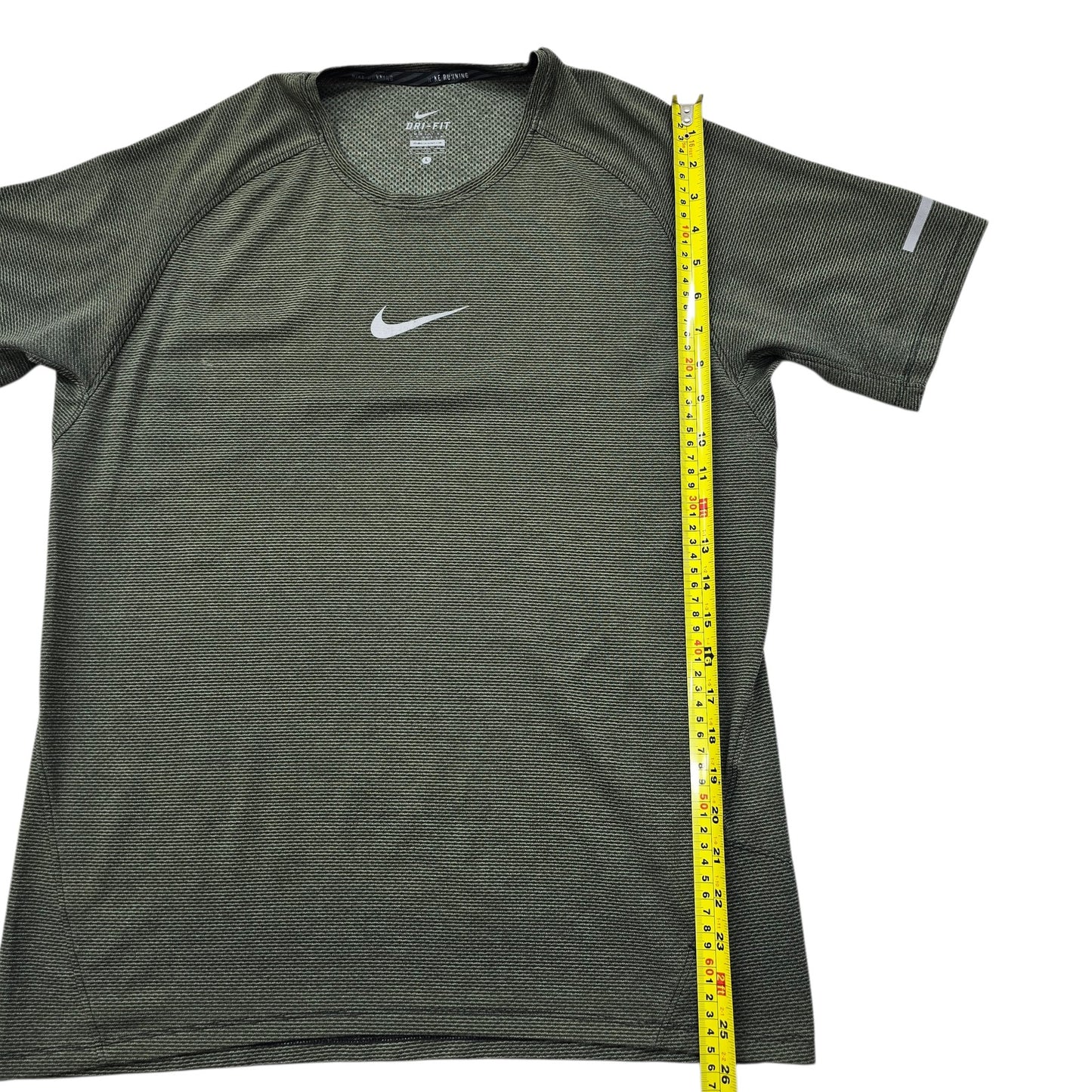 Nike Women's Olive Green Dri-FIT Running T-Shirt Size L
