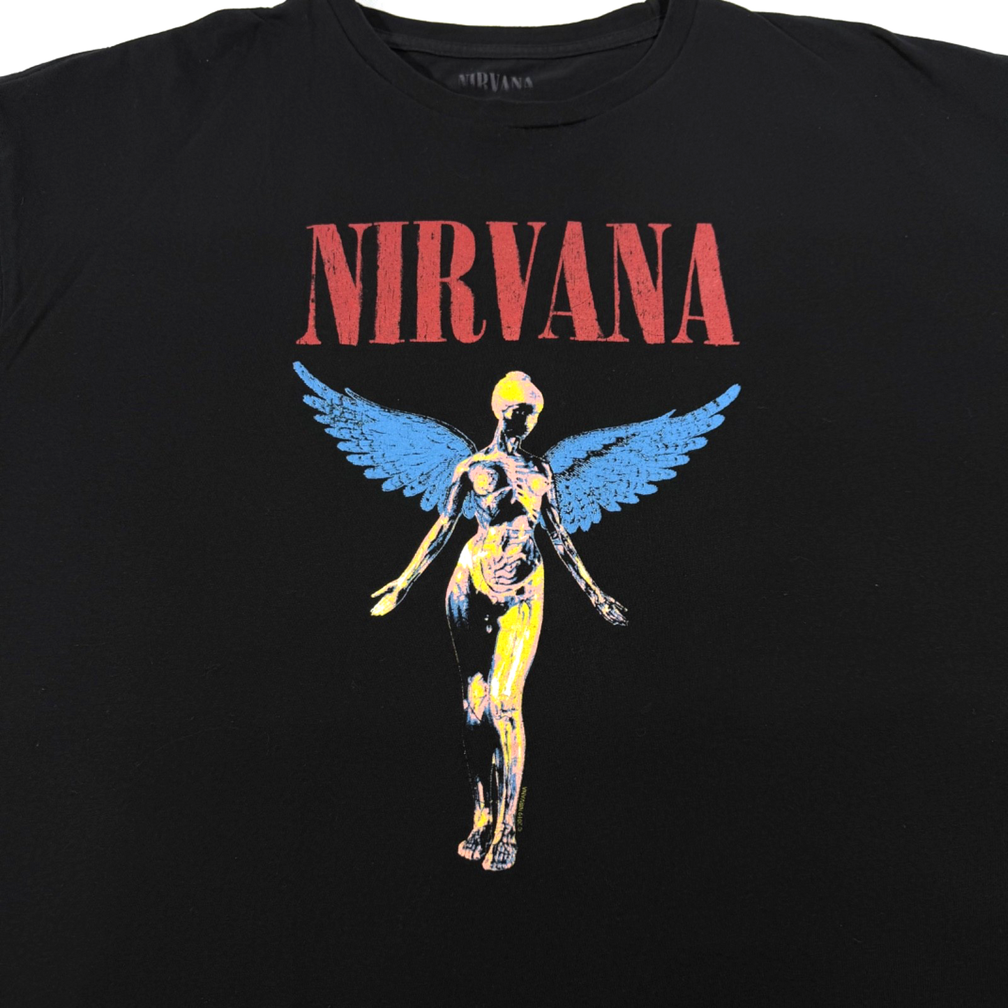 Nirvana In Utero Graphic T-Shirt Women Medium Black Short Sleeve Music