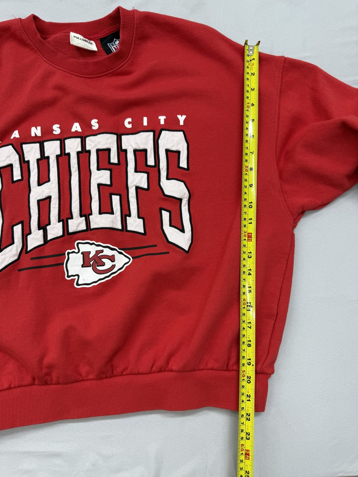 Pull&Bear NFL Chiefs Red Crewneck Sweatshirt L Graphic Print