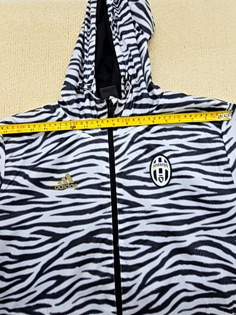 Adidas Juventus Zebra Print Hooded Track Jacket Black/White AZ5338 Men's