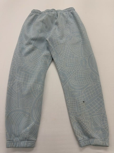 Jordan Boys Light Blue Geometric Jogger Pants Size L Drawstring
