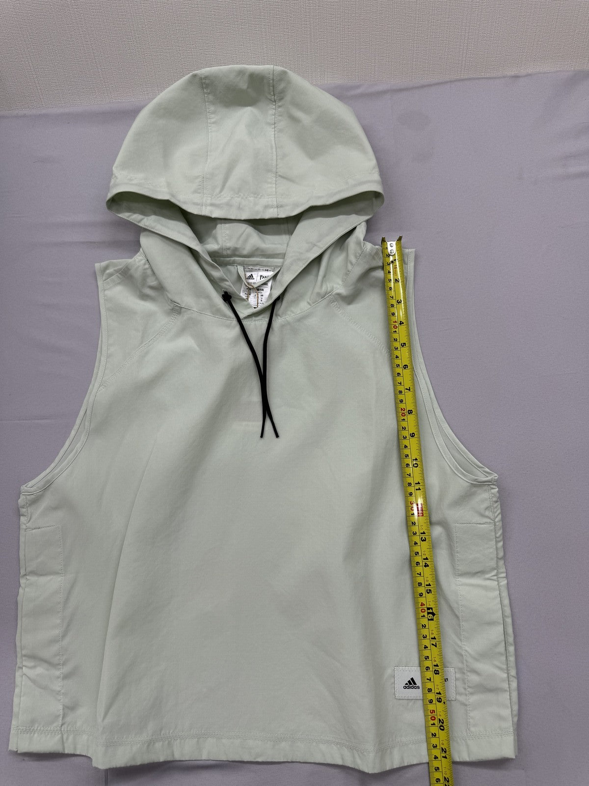 Adidas Parley Women's M Light Green Sleeveless Hoodie