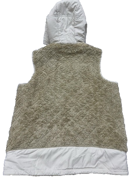 Patagonia Women's Beige Fleece – Size S, Hooded