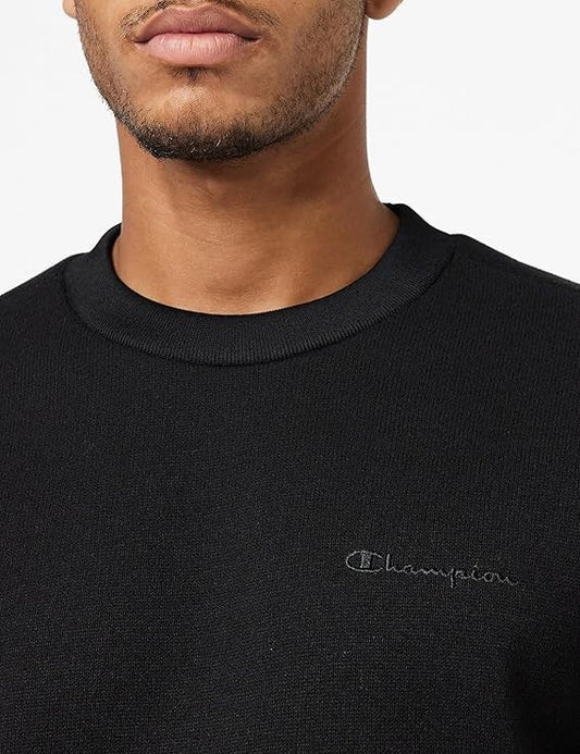 Champion Men's Black Sweatshirt – Size S, Crew Neck – Ref 35BCF