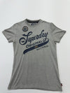 Superdry Men's Gray Logo T-Shirt Size S Regular Crew Neck