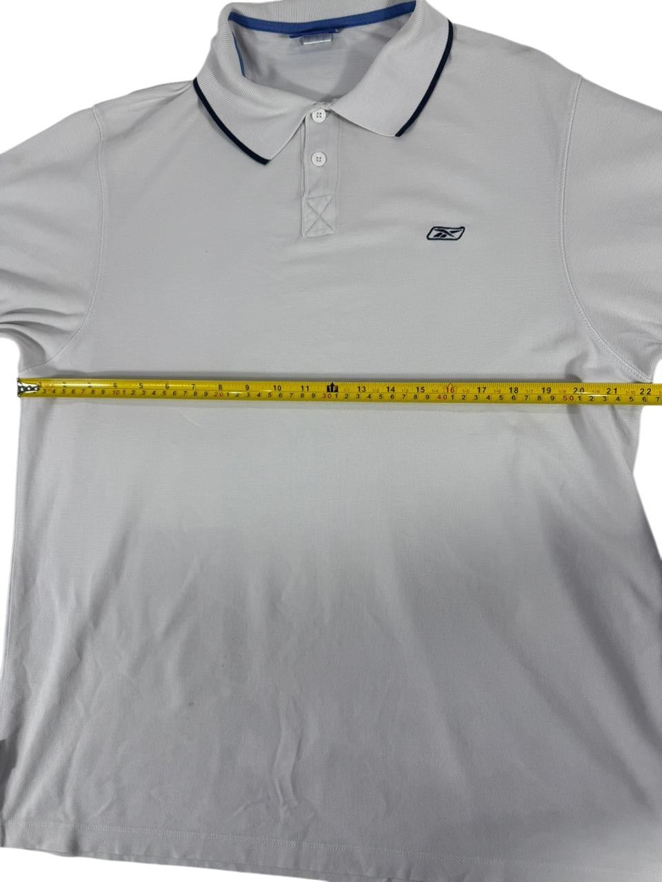 Reebok Men's Polo Shirt White Short Sleeve Classic Logo Casual Size XL