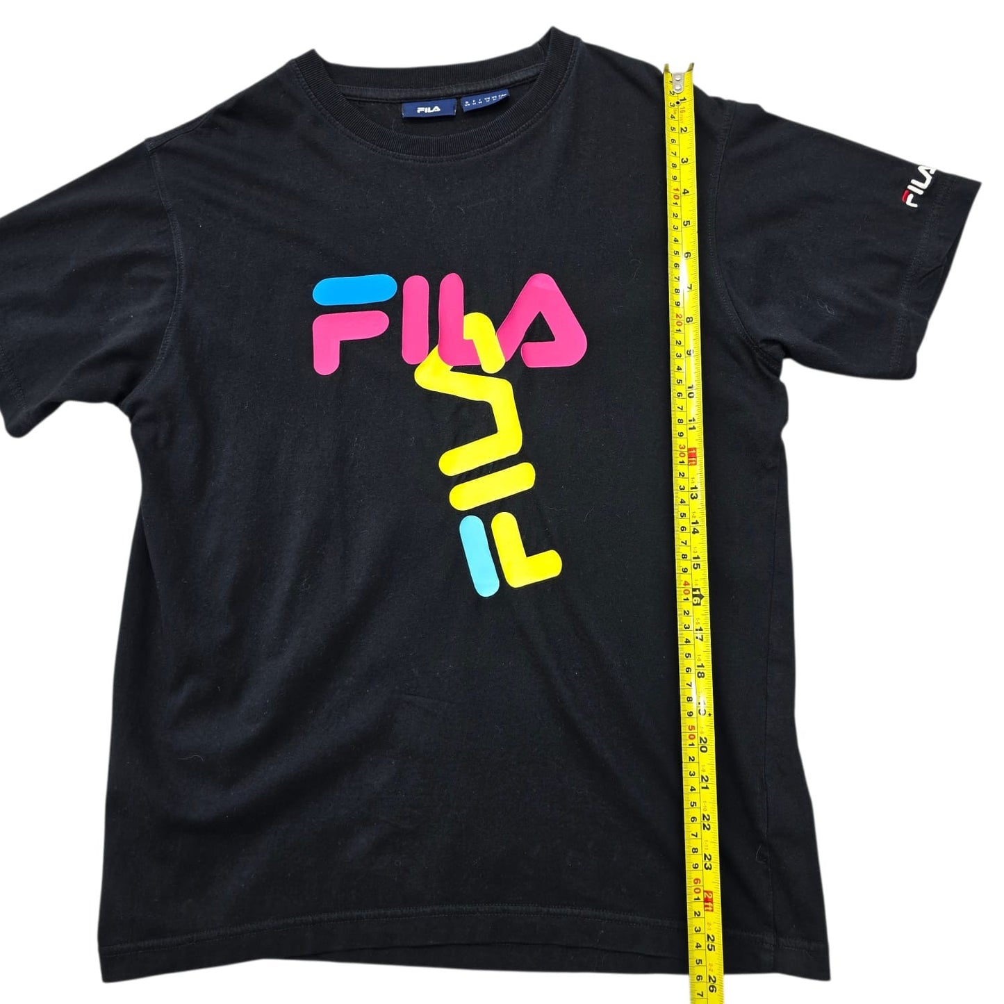 Fila Men's Black Logo Short Sleeve T-Shirt Size M