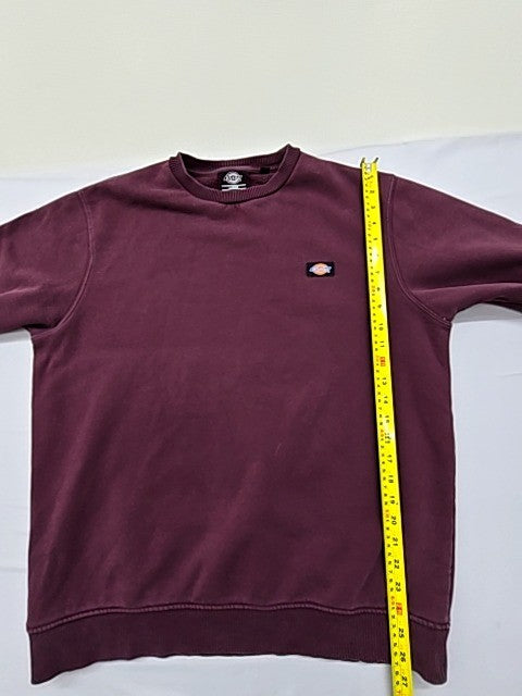Dickies Burgundy Crew Sweatshirt Large Oakport Cotton