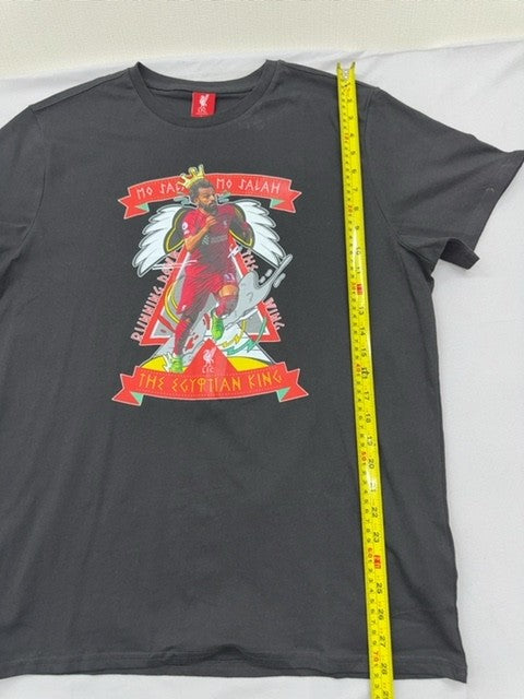 LFC Mo Salah Black T-Shirt L Short Sleeve 100% Cotton NWT