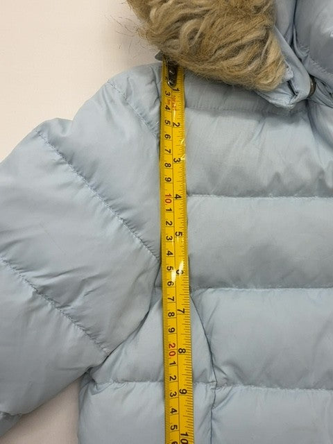 Tommy Jeans Boys Light Blue Puffer Jacket Size M Hooded Zip-Up