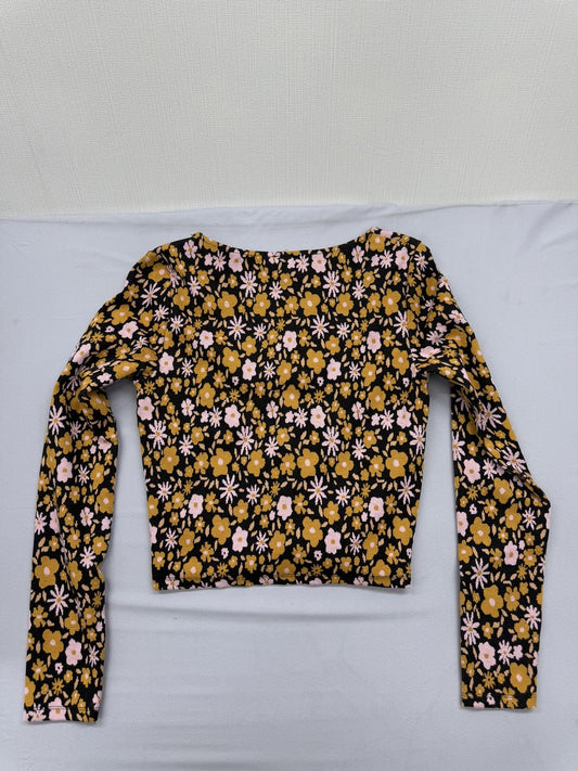 River Island Women's Top – Size 12, Floral, Long Sleeve