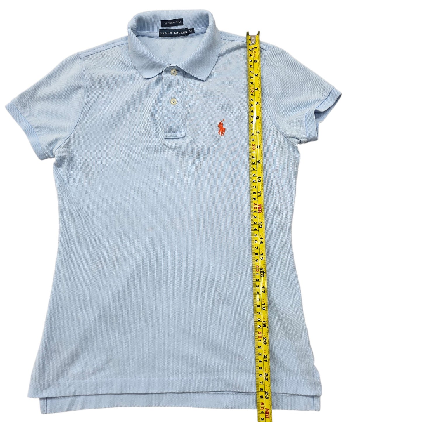 RALPH LAUREN Women's Sky Blue Skinny Polo S/P