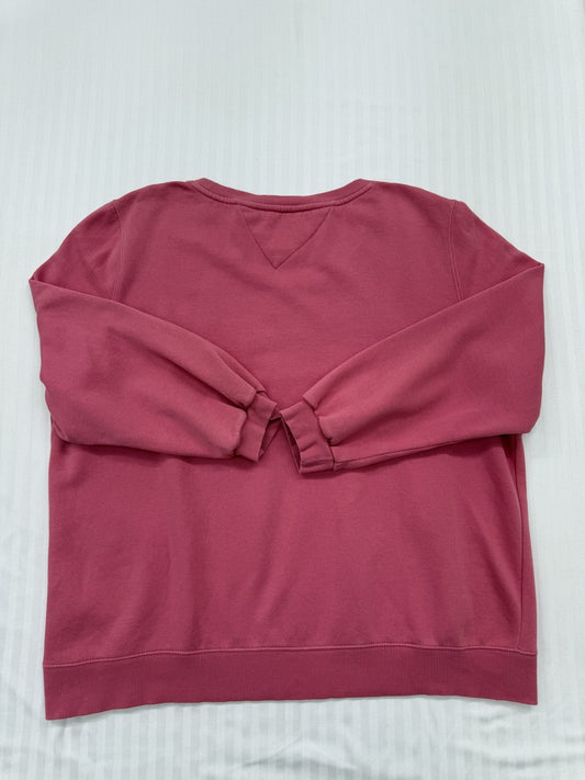 Tommy Jeans Youth Pink Hoodie – Size L, Logo, Pullover