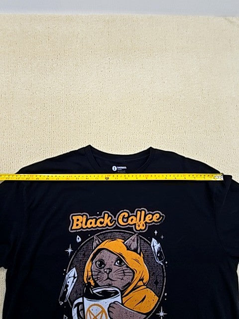 Ilustrata Men's Cat Graphic T-Shirt XL Black 100% Cotton