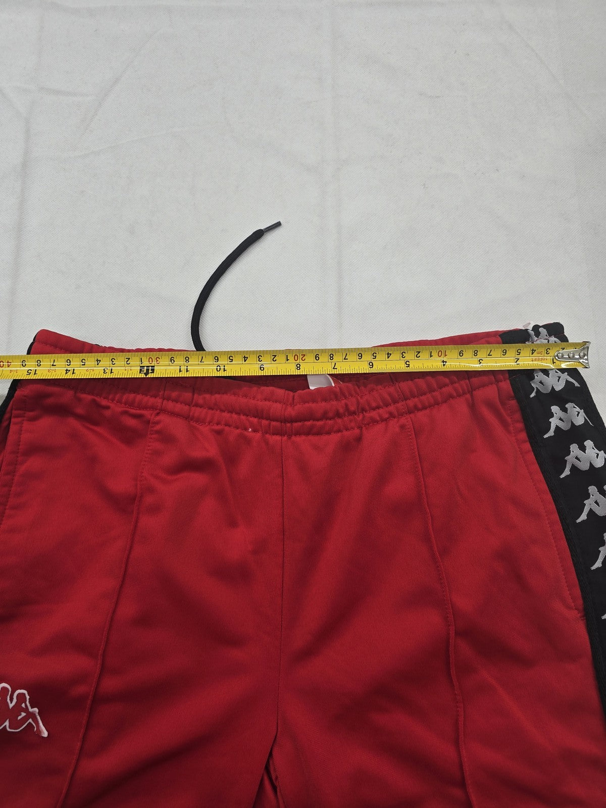 Kappa Red Medium Track Pants Polyester Drawstring Logo Tape M