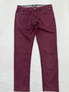 The Cotton Pant Co Men Burgundy Straight Jeans Size 34 Excellent Cond