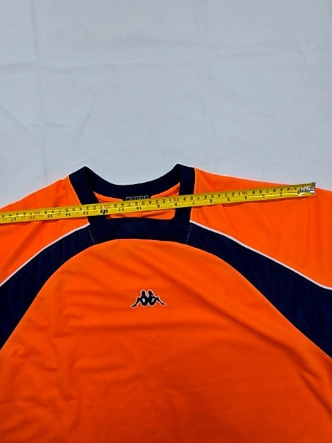 Kappa Orange Large Soccer Jersey Short Sleeve Crew Neck Performance