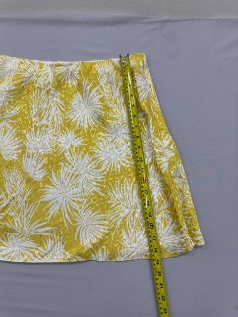 Rebecca Taylor Floral Yellow XL Women's Skirt Regular