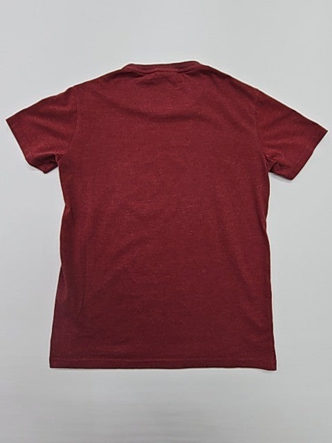 Ellesse Boys Burgundy Logo Graphic T-Shirt Kids XS Regular Condition