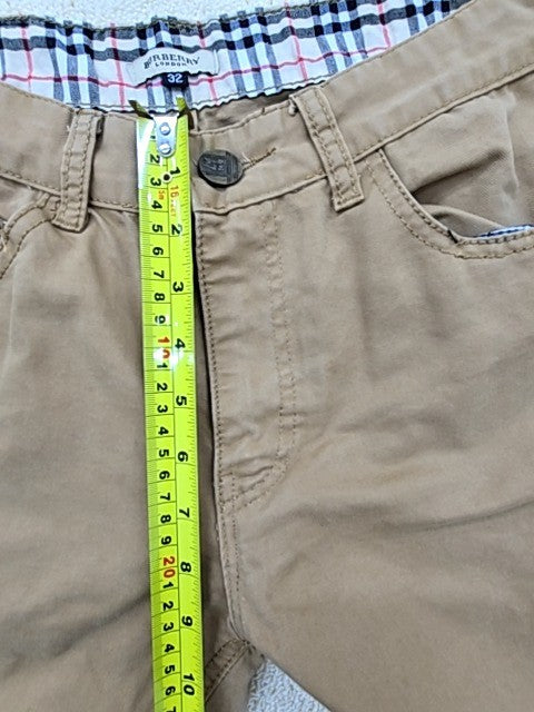 Burberry Prorsum Khaki Check Cotton Shorts Men's 32 Nova Check Lining