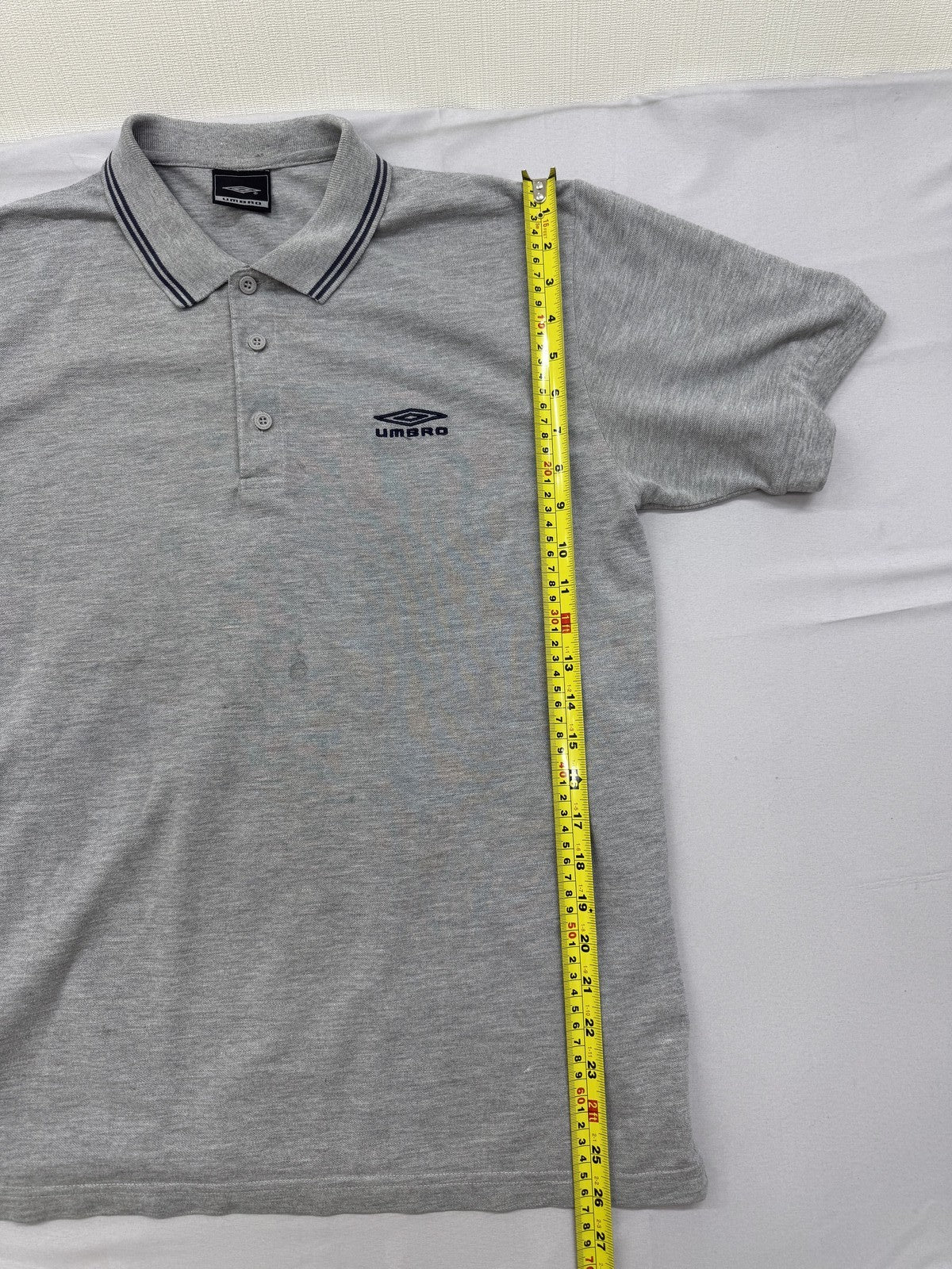 Umbro Men's Gray Polo Shirt Short Sleeve M Regular