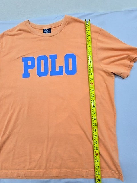 Polo Ralph Lauren Men's Orange T-Shirt Size L Classic Fit Cotton Crewneck