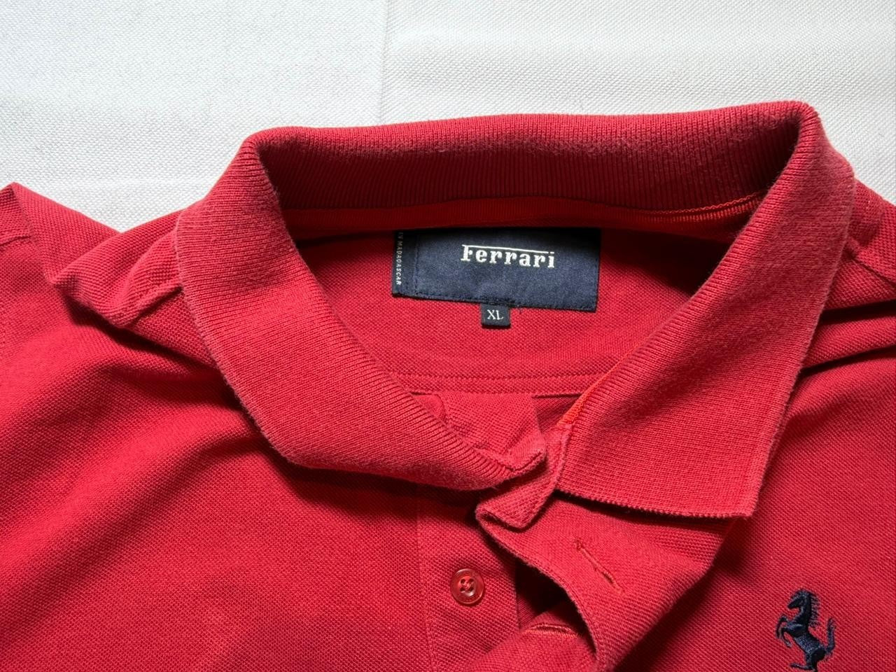 Ferrari Men's Red Short Sleeve Polo Shirt Size XL