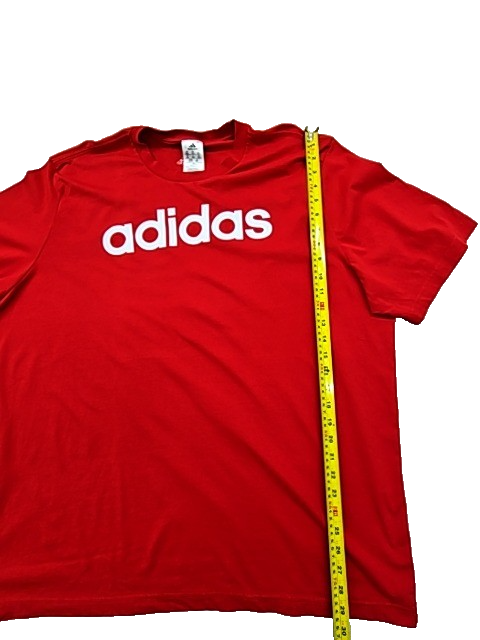 Adidas Men's Red Crewneck Short Sleeve T-Shirt XL Logo