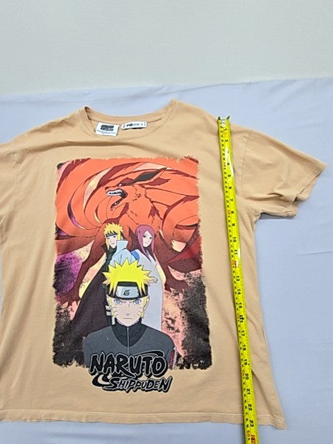FB Sister Naruto Uzumaki Beige S Unisex T-Shirt Vintage 2002 Cotton