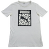 Puma Men's White T-Shirt – Size S, Logo, Short Sleeve