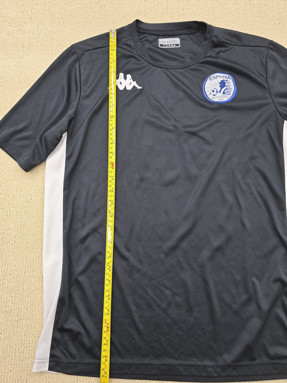 Kappa Esperanza Soccer Jersey #12 Black L Vintage 2018 Bulgaria