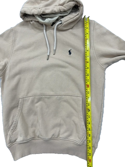 Polo Ralph Lauren Men's Beige Cotton Hoodie Pullover Size S