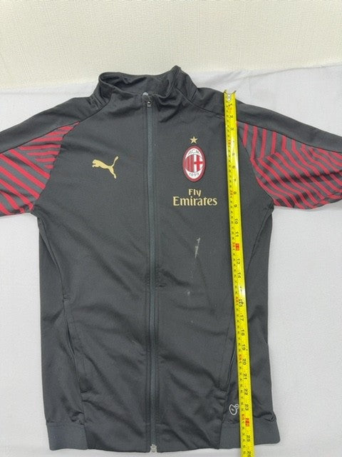Puma AC Milan Black Red Striped Track Jacket Men's S Full Zip NWT