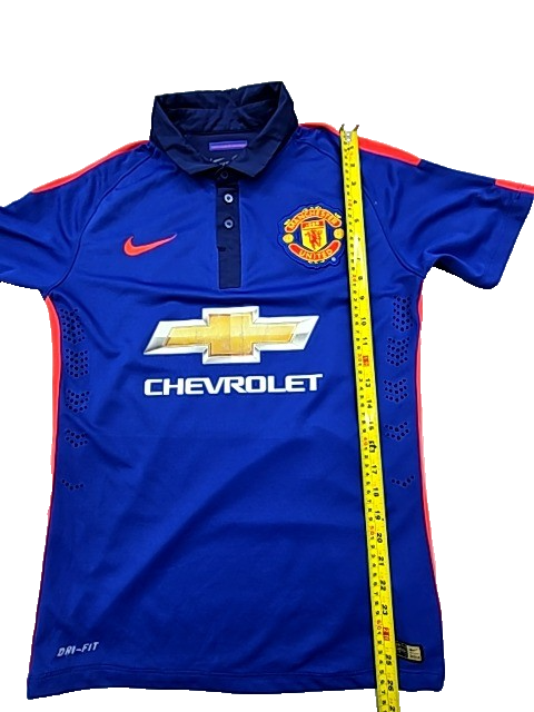 Nike Men's Manchester United Blue Soccer Jersey Short Sleeve Dri-FIT