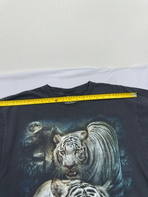Metal Roller Men's Black Tiger Graphic T-Shirt Size L Vintage