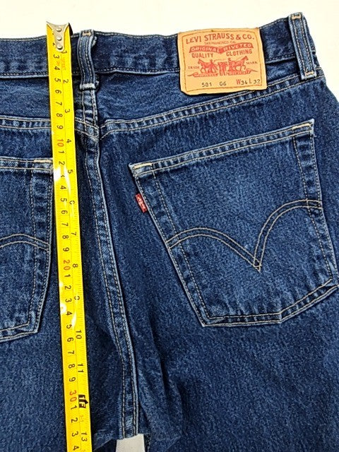 Levi's 501 Vintage Straight High Rise W34 L32 Blue Jeans