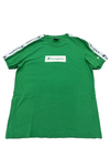 Champion Men's Green T-Shirt – Size S, Striped, Short Sleeve
