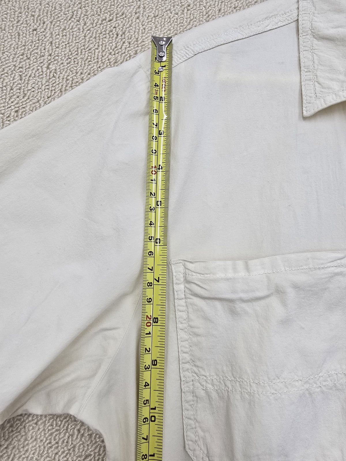 Women's White Cotton Coveralls Jumpsuit Reiko Size L