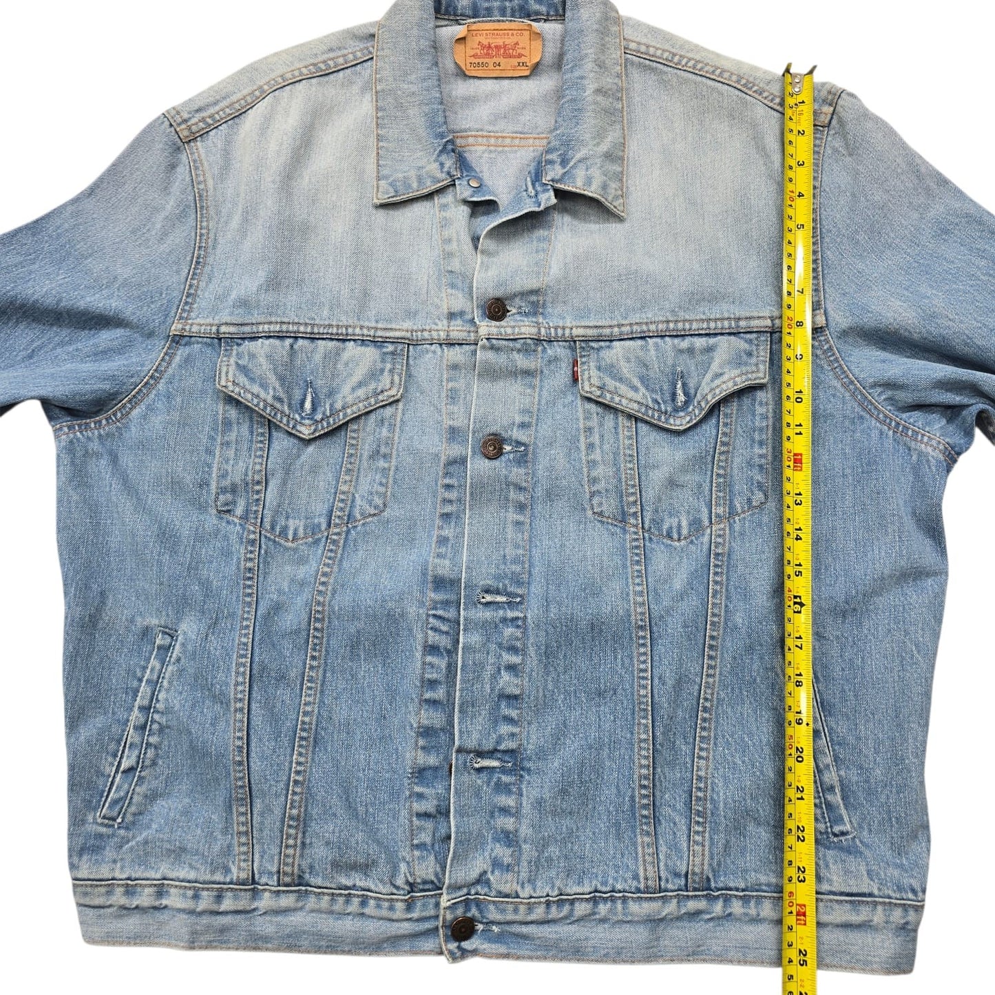 Levi's Men's Light Wash Trucker Jacket Size XXL Vintage